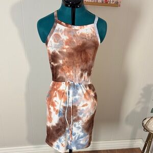 Good Luck Gem Multicolor Tie-Dye Dress